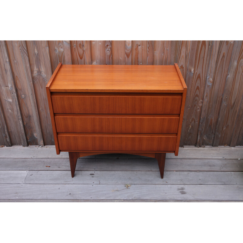 Scandinavian vintage teak chest of drawers