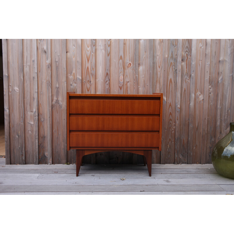 Scandinavian vintage teak chest of drawers