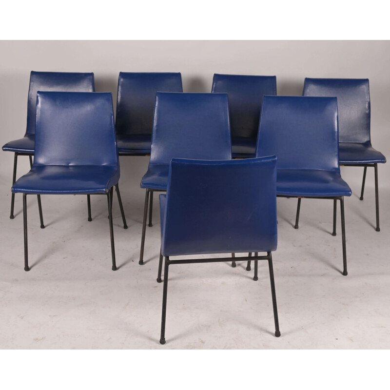 Set of 8 vintage chairs model Cm 145 by Pierre Paulin for Meuble TV, 1955