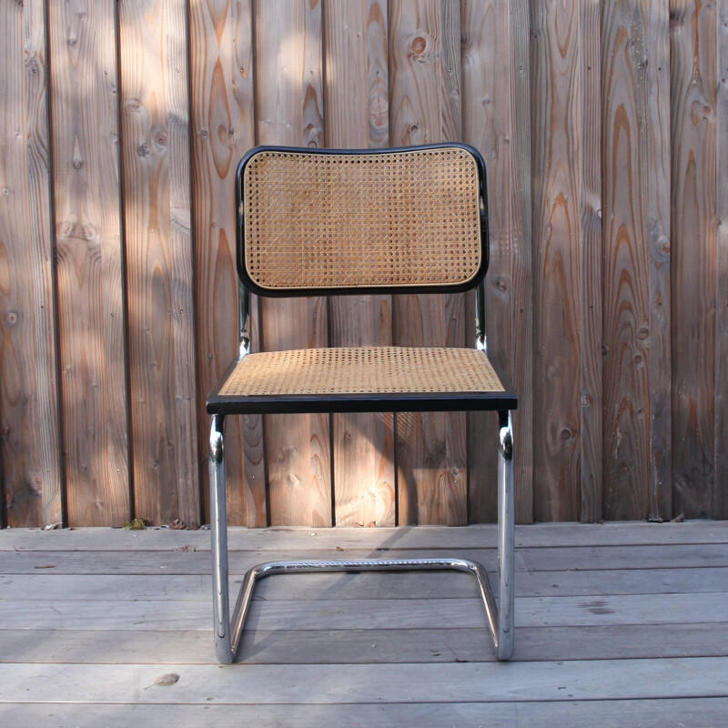 Vintage Cesca chair in cane by Marcel Breuer