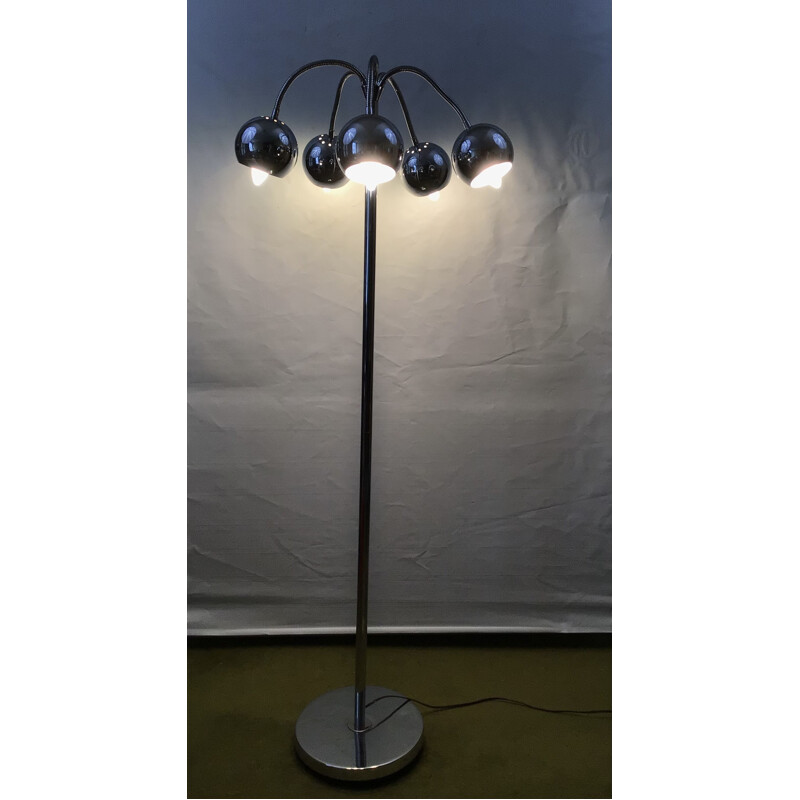 Vintage eyeball floor lamp with 5 lights