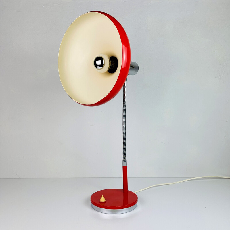 Rote Vintage-Schreibtischlampe, Italien 1970