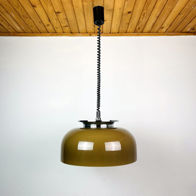 Mid-century pendant lamp Clear by Luigi Massoni for Harvey Guzzini Meblo, 1970s