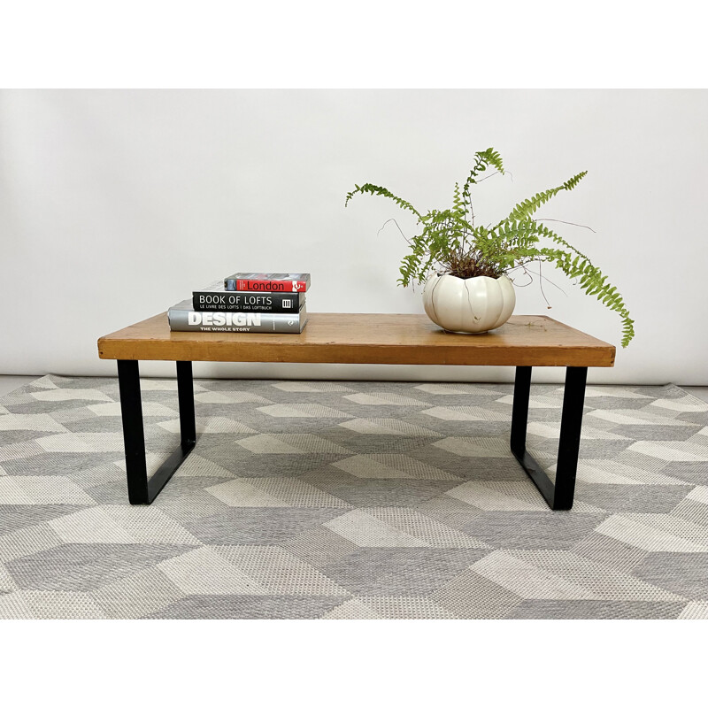 Vintage wooden coffee table, 1970s