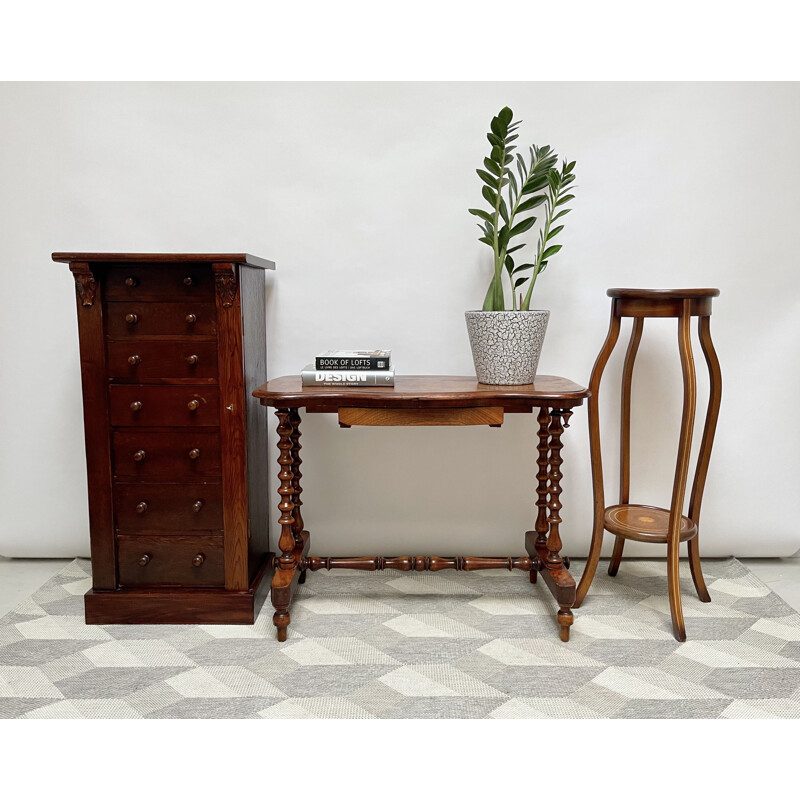 Vintage Victorian walnut side table