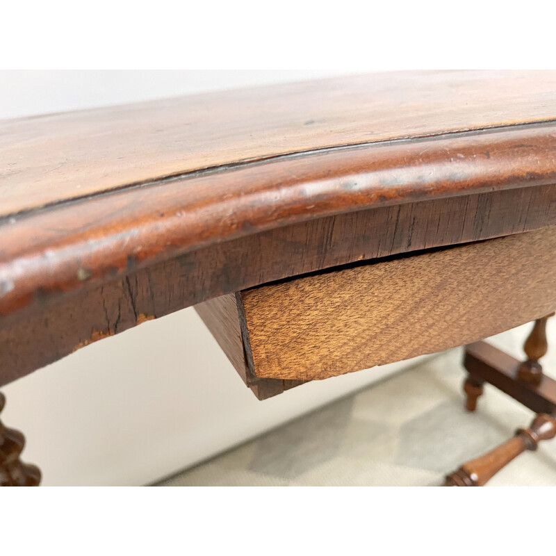 Vintage Victorian walnut side table