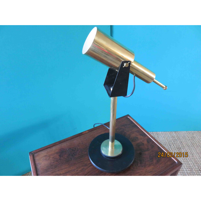 Vintage brass desk lamp by Hans Per Jeppesen for Fog and Morup, 1960