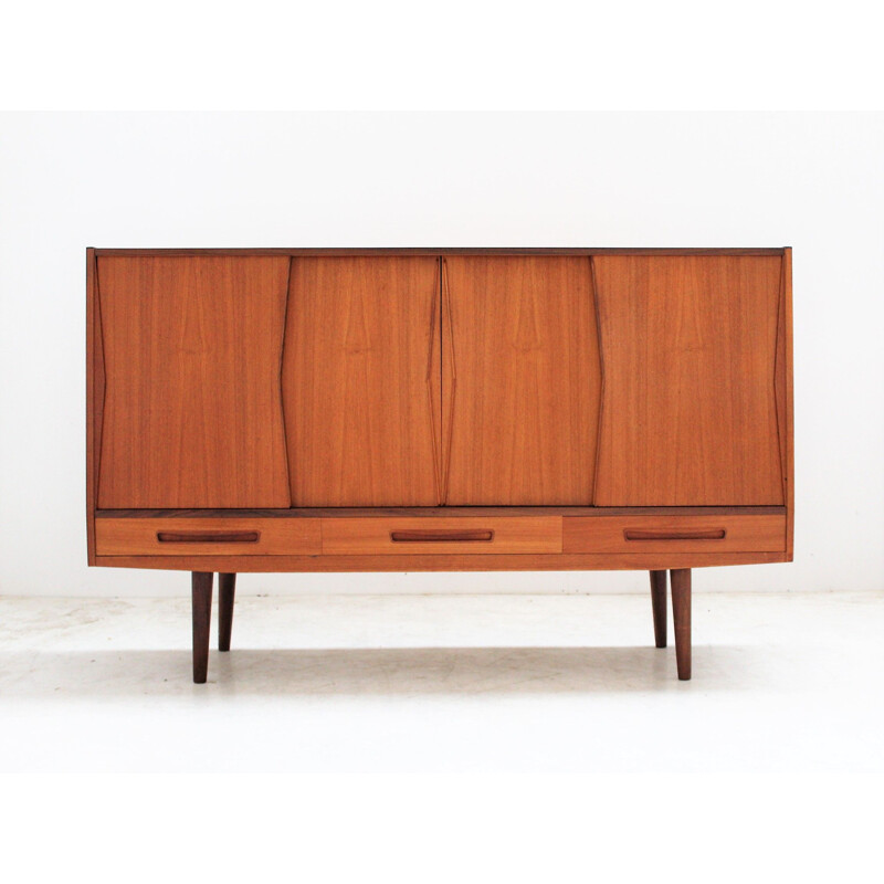 Scandinavian vintage teak and rosewood sideboard by Borge Seindal