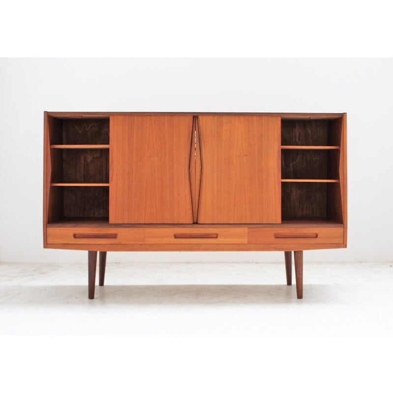 Scandinavian vintage teak and rosewood sideboard by Borge Seindal