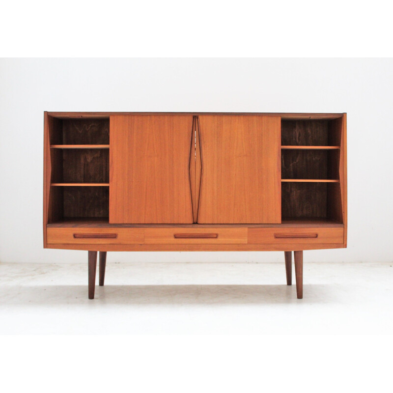 Scandinavian vintage teak and rosewood sideboard by Borge Seindal