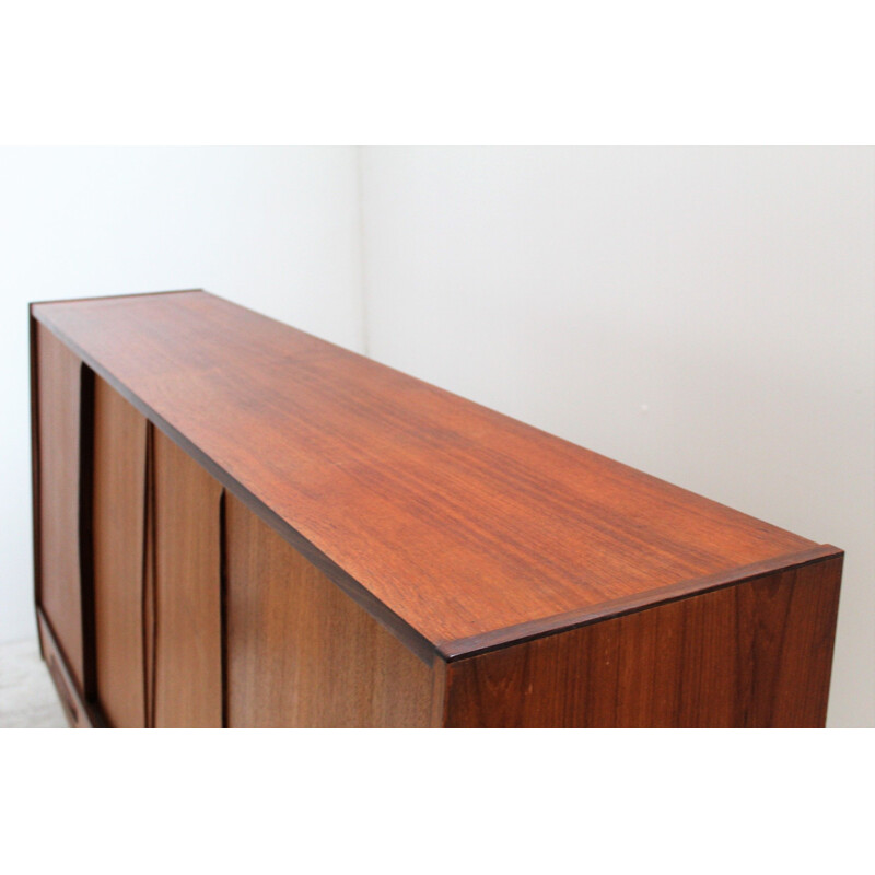 Scandinavian vintage teak and rosewood sideboard by Borge Seindal