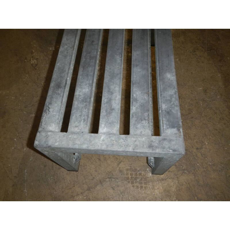 Industrial bench in galvanized iron