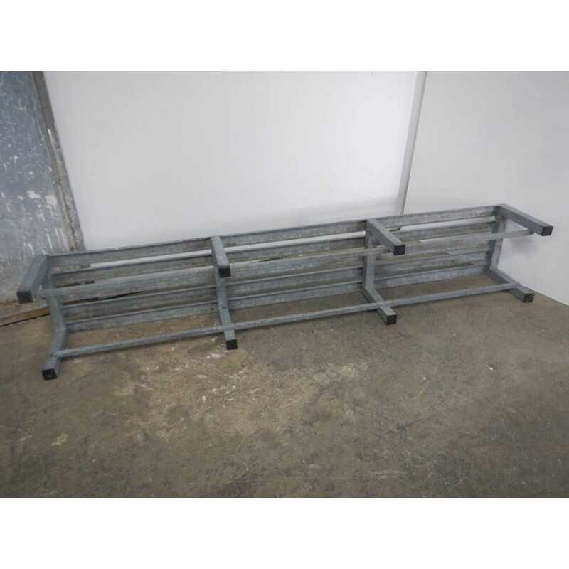 Industrial bench in galvanized iron