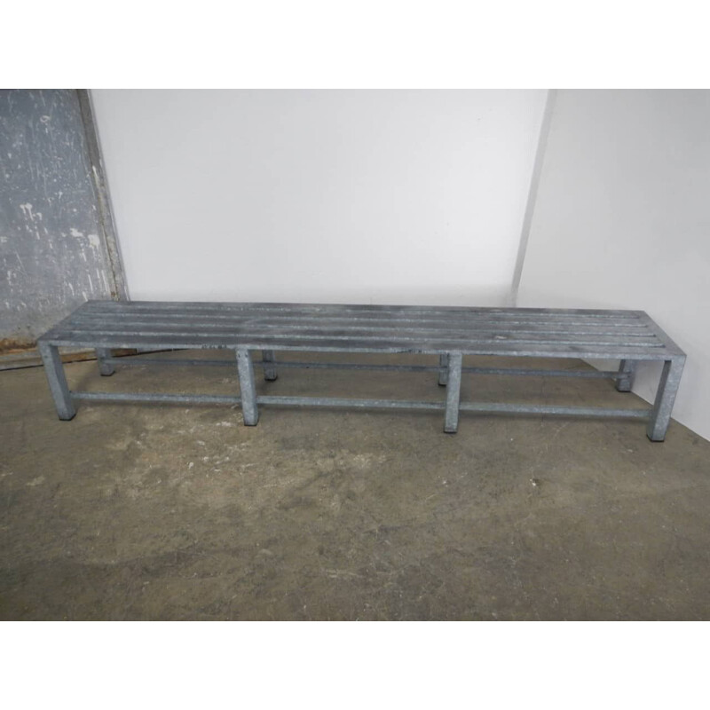 Industrial bench in galvanized iron