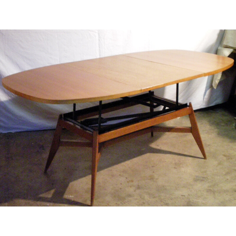 Extendable table with modular height - 1950s
