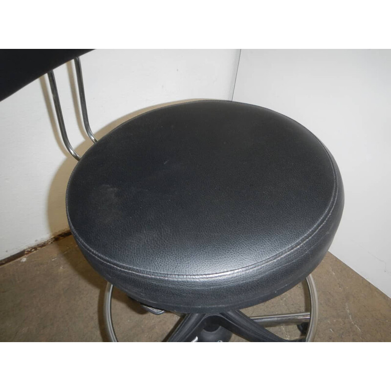 Vintage leather desk stool