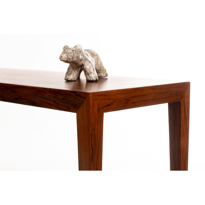 Vintage Danish rosewood side table by Severin Hansen for Haslev Mobelsnedkeri