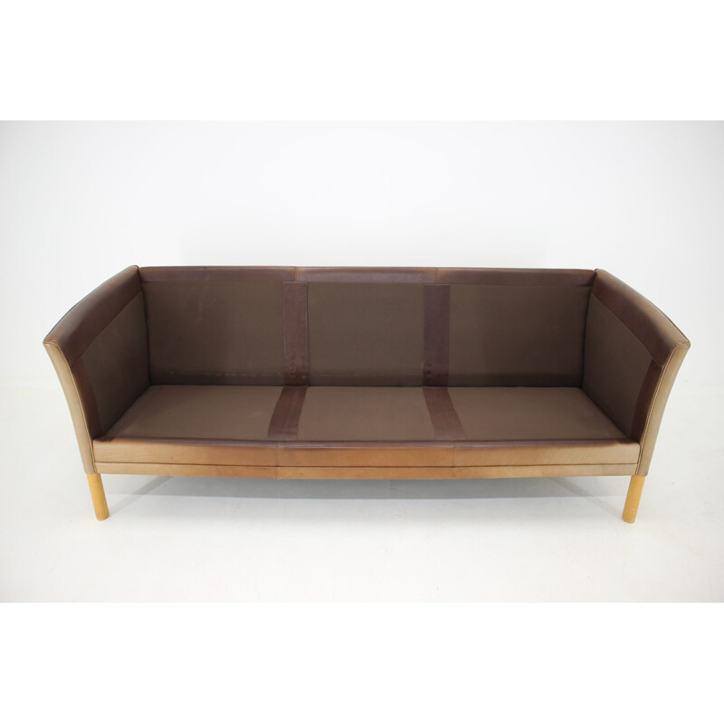 Vintage leather 3-seat sofa by Georg Thams, 1960s