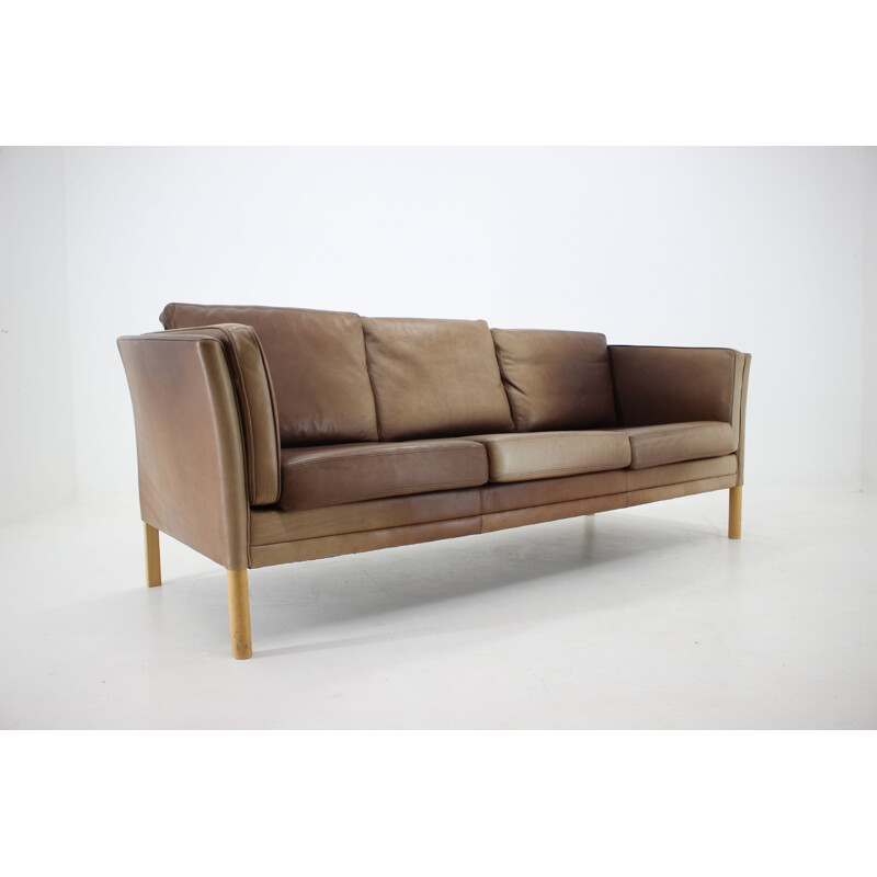 Vintage leather 3-seat sofa by Georg Thams, 1960s