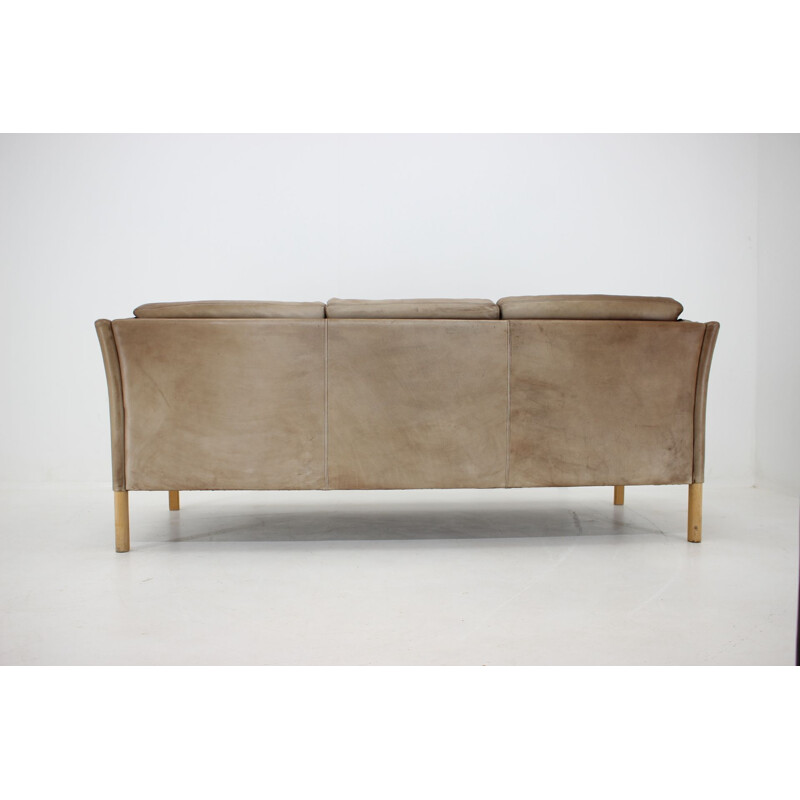 Vintage leather 3-seat sofa by Georg Thams, 1960s