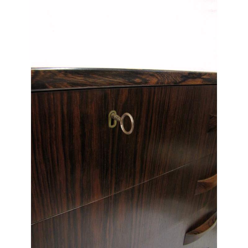 Danish chest of drawers in rosewood with key - 1960s