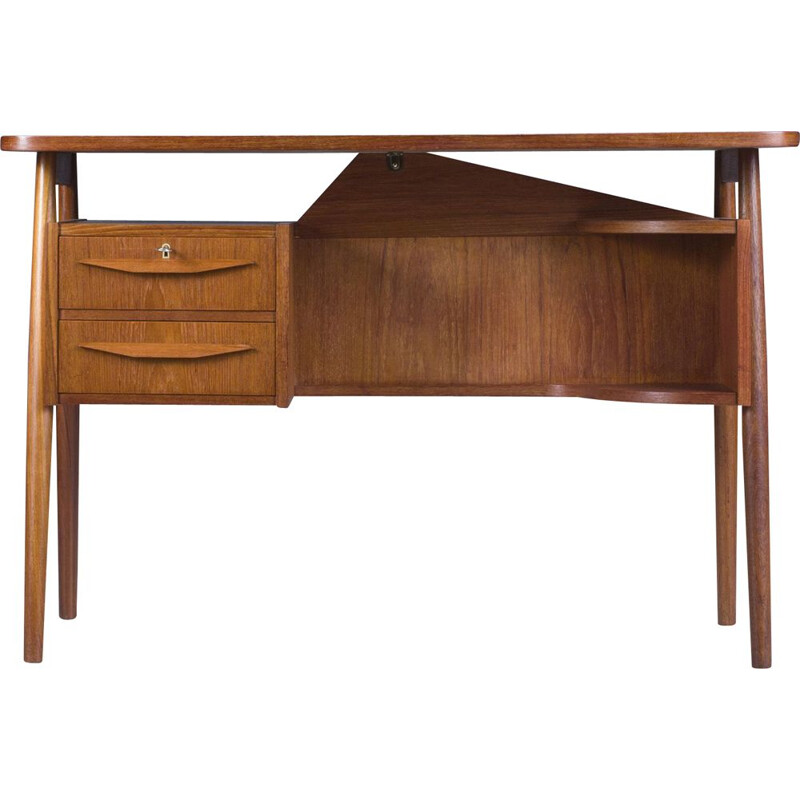 Mid-century teak desk by Gunnar Nielsen for Tibergaard, Denmark 1960s