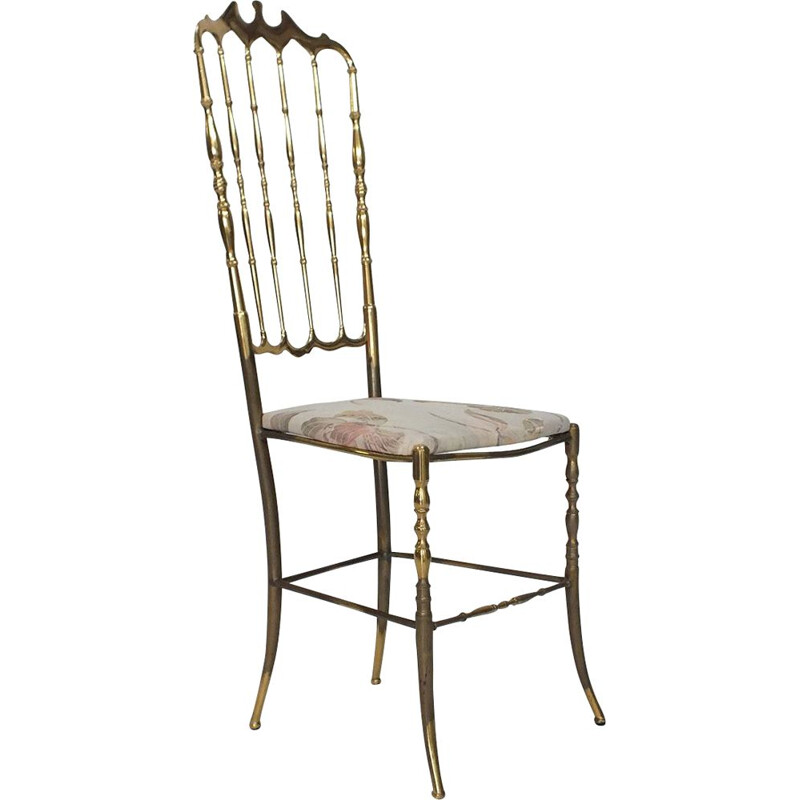 Cadeira Vintage Chiavari com assento florido