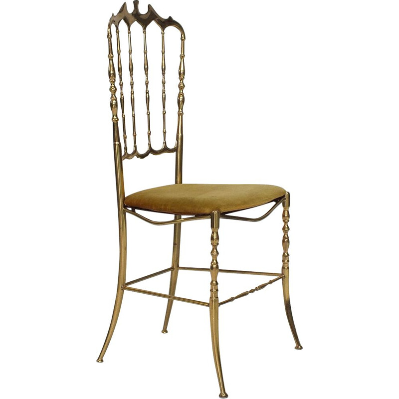 Cadeira Chiavari vintage, amarelo-ouro