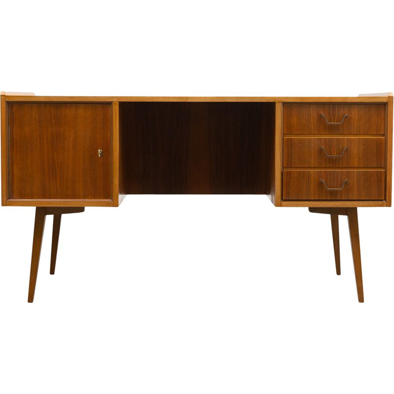 Mid-century walnut desk, 1950s