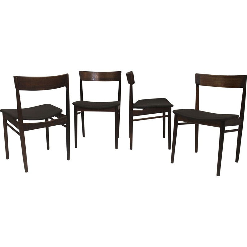 Set of 4 vintage rosewood chairs model 39 by Henry Rosengren for Brande Møbelindustri, Denmark 1960