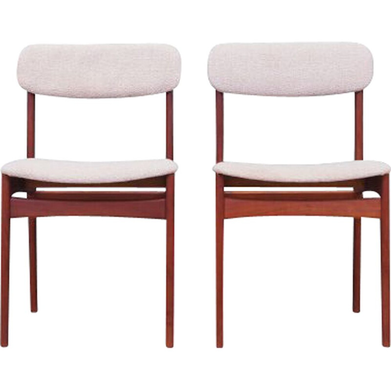 Pair of vintage Danish teak chairs by N. & K. Bundgaard Rasmussen, 1960s