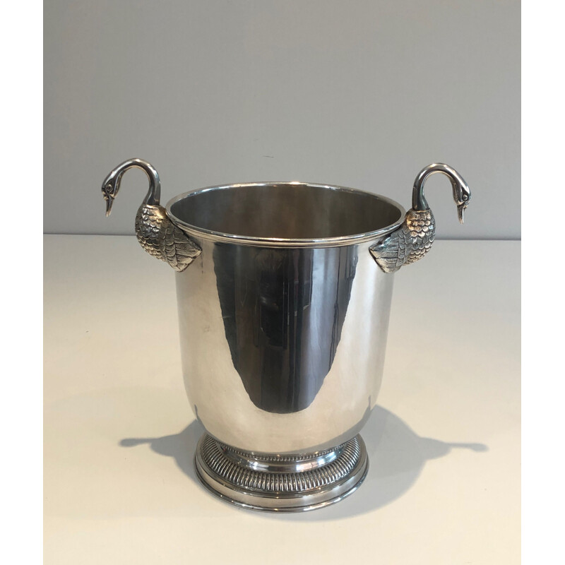 Vintage silver-plated champagne bucket by Christofle, 1940