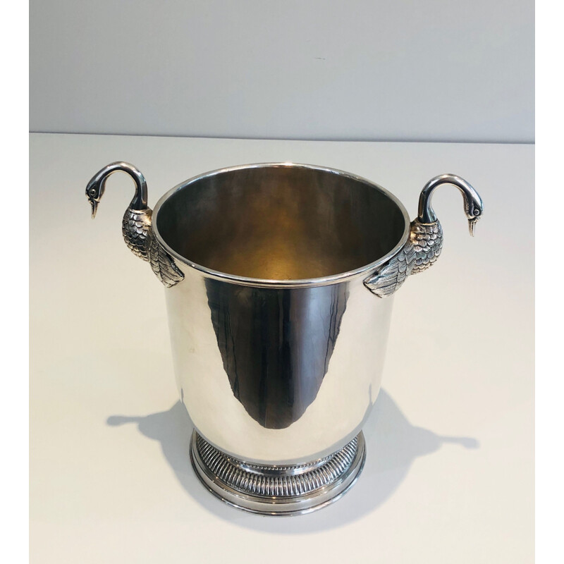 Vintage silver-plated champagne bucket by Christofle, 1940