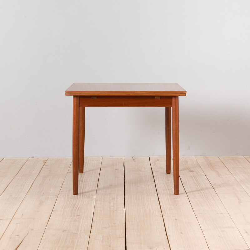 Danish vintage extendable teak dining table by Willy Sigh for H. Sigh & Søn Møbelfabrik, 1960s