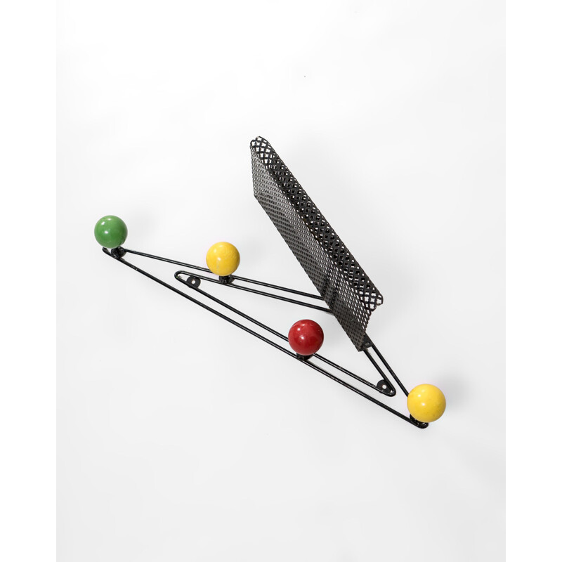 Mid century wall coat rack by Roger Feraud, France 1950s