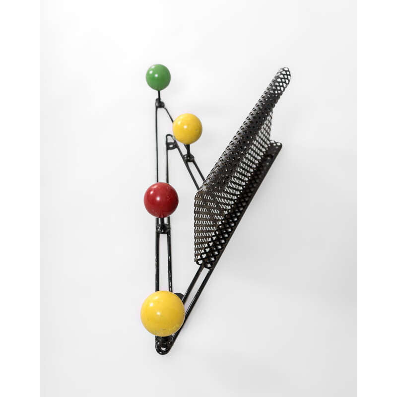 Mid century wall coat rack by Roger Feraud, France 1950s