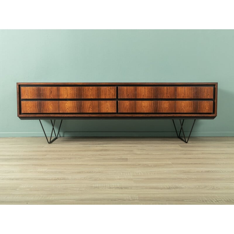 Vintage walnut and formica lowboard, Germany 1960s