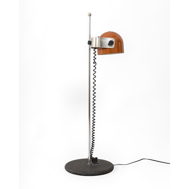 Vintage adjustable desk lamp in honey color, Italy 1960