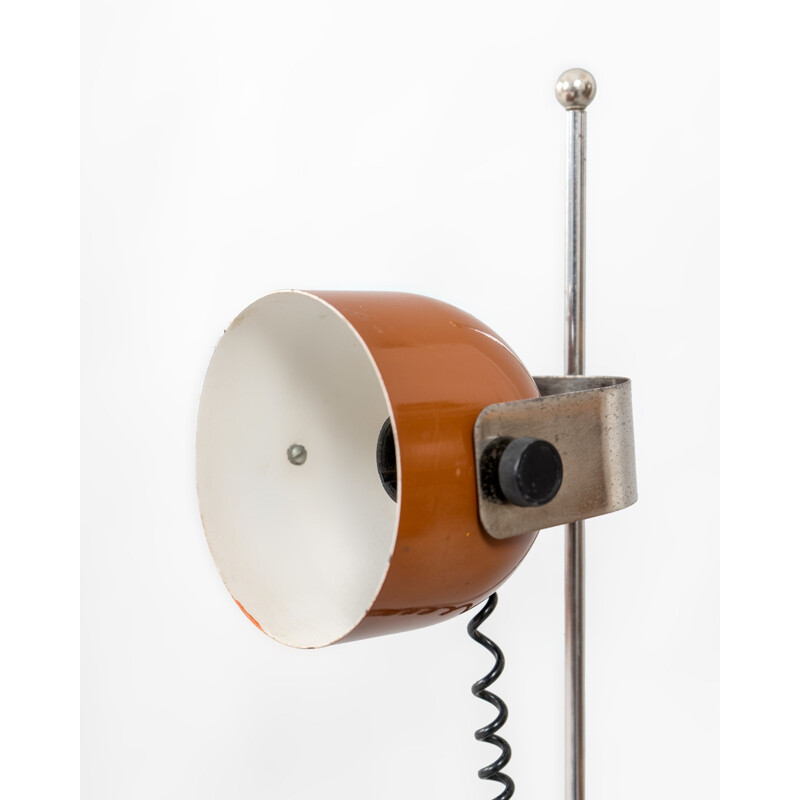 Vintage adjustable desk lamp in honey color, Italy 1960