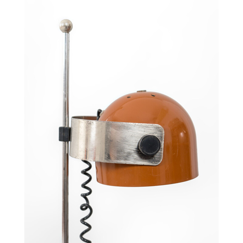 Vintage verstelbare bureaulamp, gelakt in honingkleur, Italië 1960