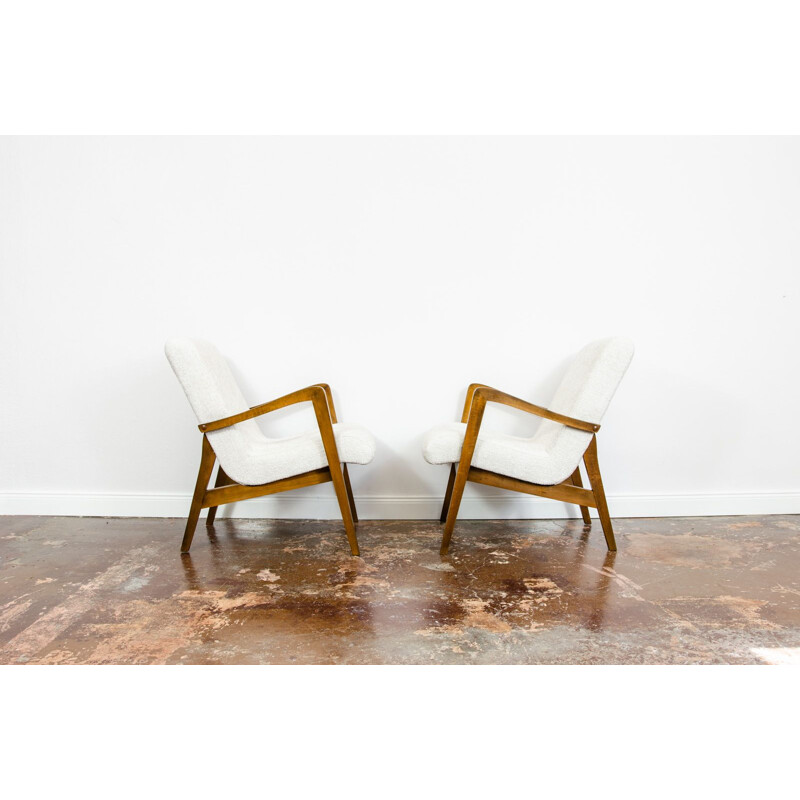 Paire de fauteuils vintage de Bystrzyckie Fabryki Mebli, 1960
