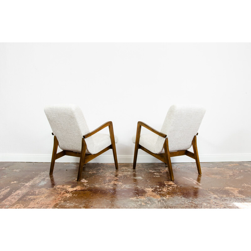 Paire de fauteuils vintage de Bystrzyckie Fabryki Mebli, 1960
