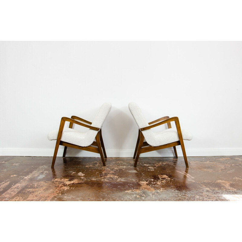 Pair of vintage armchairs by Bystrzyckie Fabryki Mebli, 1960s