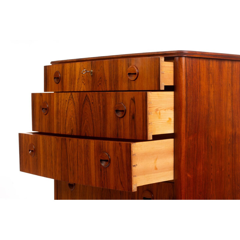 Mid century rosewood chest of drawers by Kai Kristiansen for Feldballes Møbelfabrik, 1960s