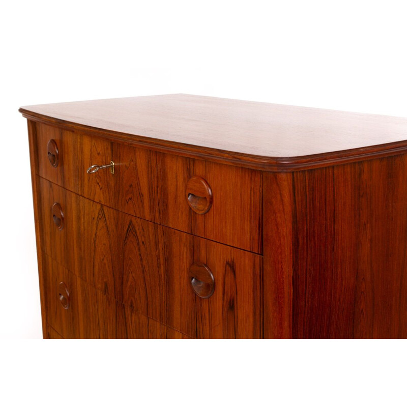 Mid century rosewood chest of drawers by Kai Kristiansen for Feldballes Møbelfabrik, 1960s
