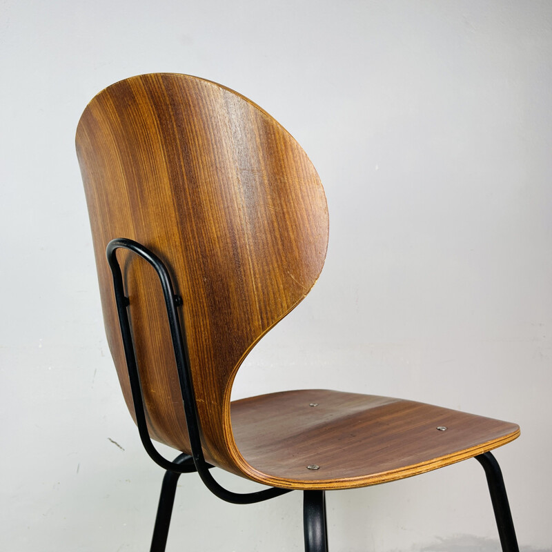 Mid-century dining chair by Carlo Ratti for Industria Legni Curvati Lissone, Italy 1970s