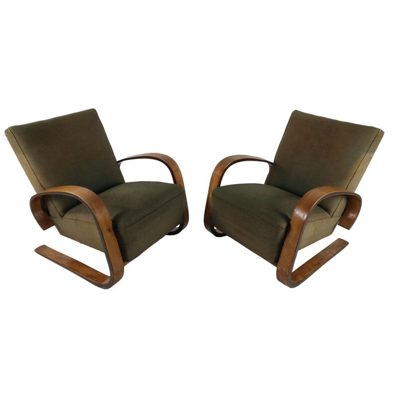 Pair of vintage armchairs by Miroslav Navratil, 1930s