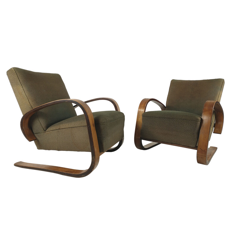 Pair of vintage armchairs by Miroslav Navratil, 1930s