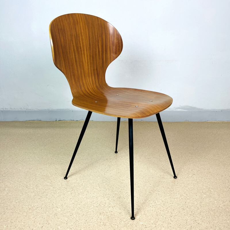 Mid-century dining chair by Carlo Ratti for Industria Legni Curvati Lissone, Italy 1970s