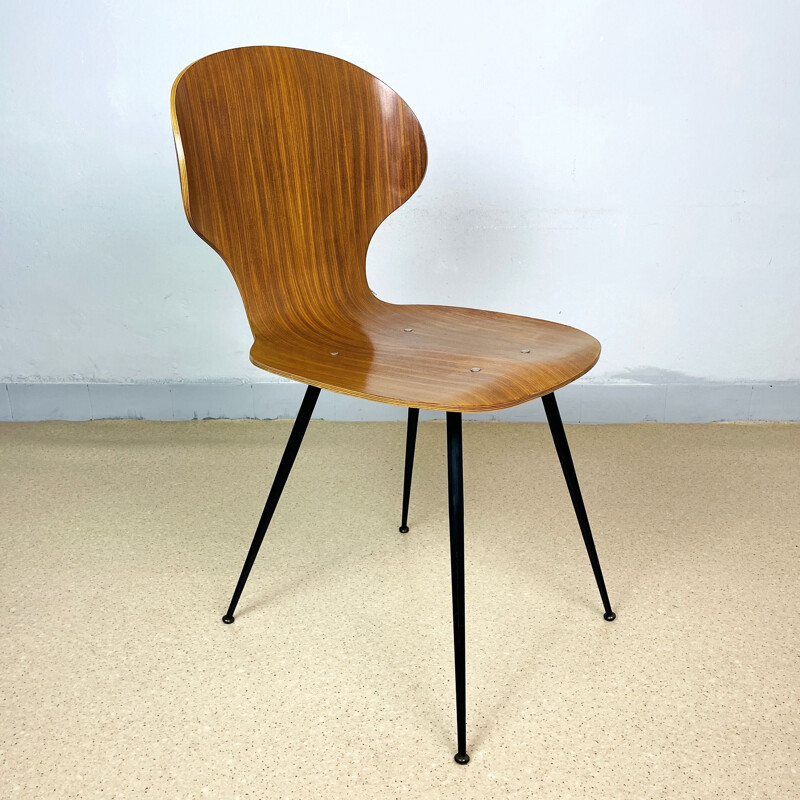 Vintage stoel van Carlo Ratti voor Industria Legni Curvati Lissone, Italië 1970